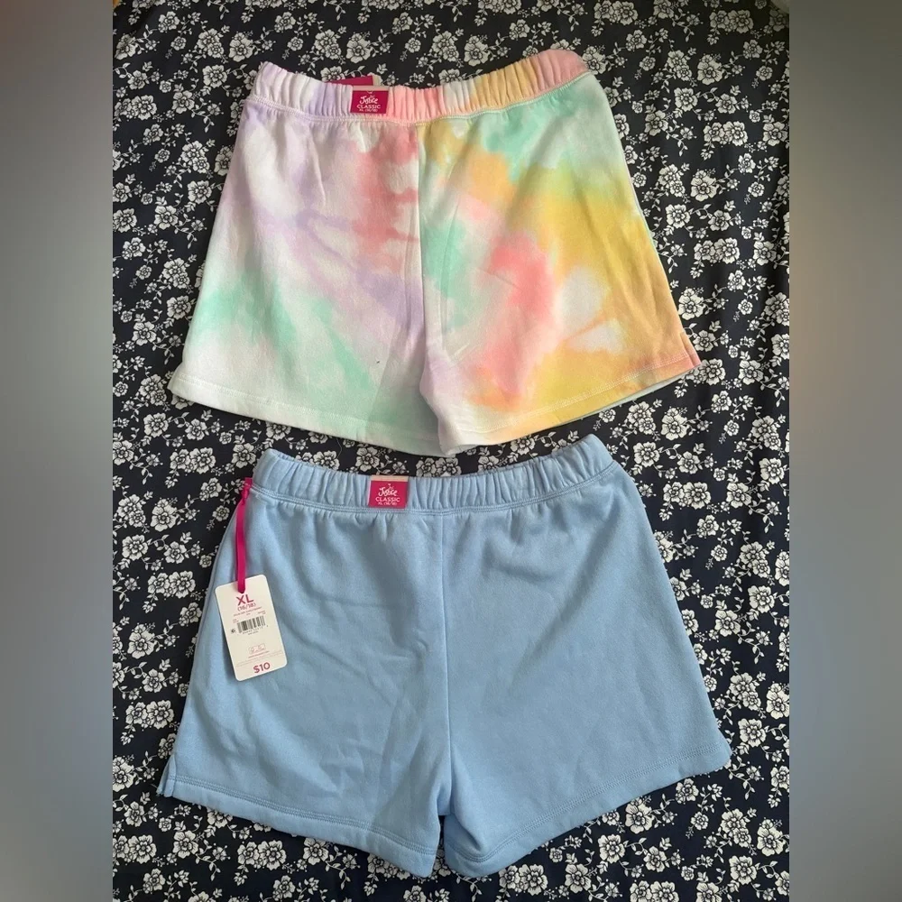 Justice Tie-Dye and Blue Kids Shorts